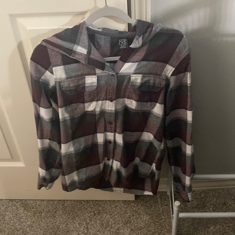 Flannel hoodie medium empyre